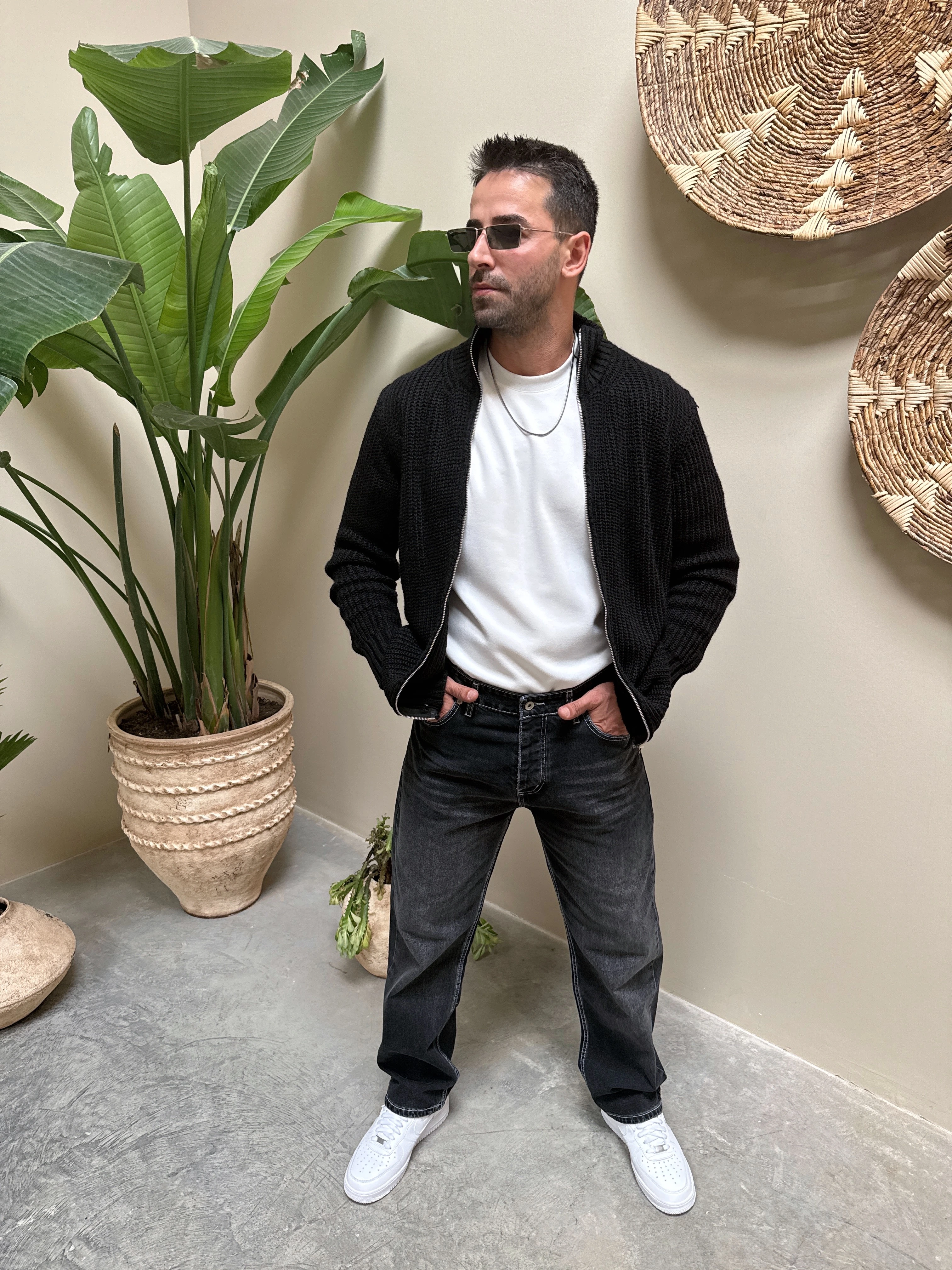 Fermuarlı Örme Hırka