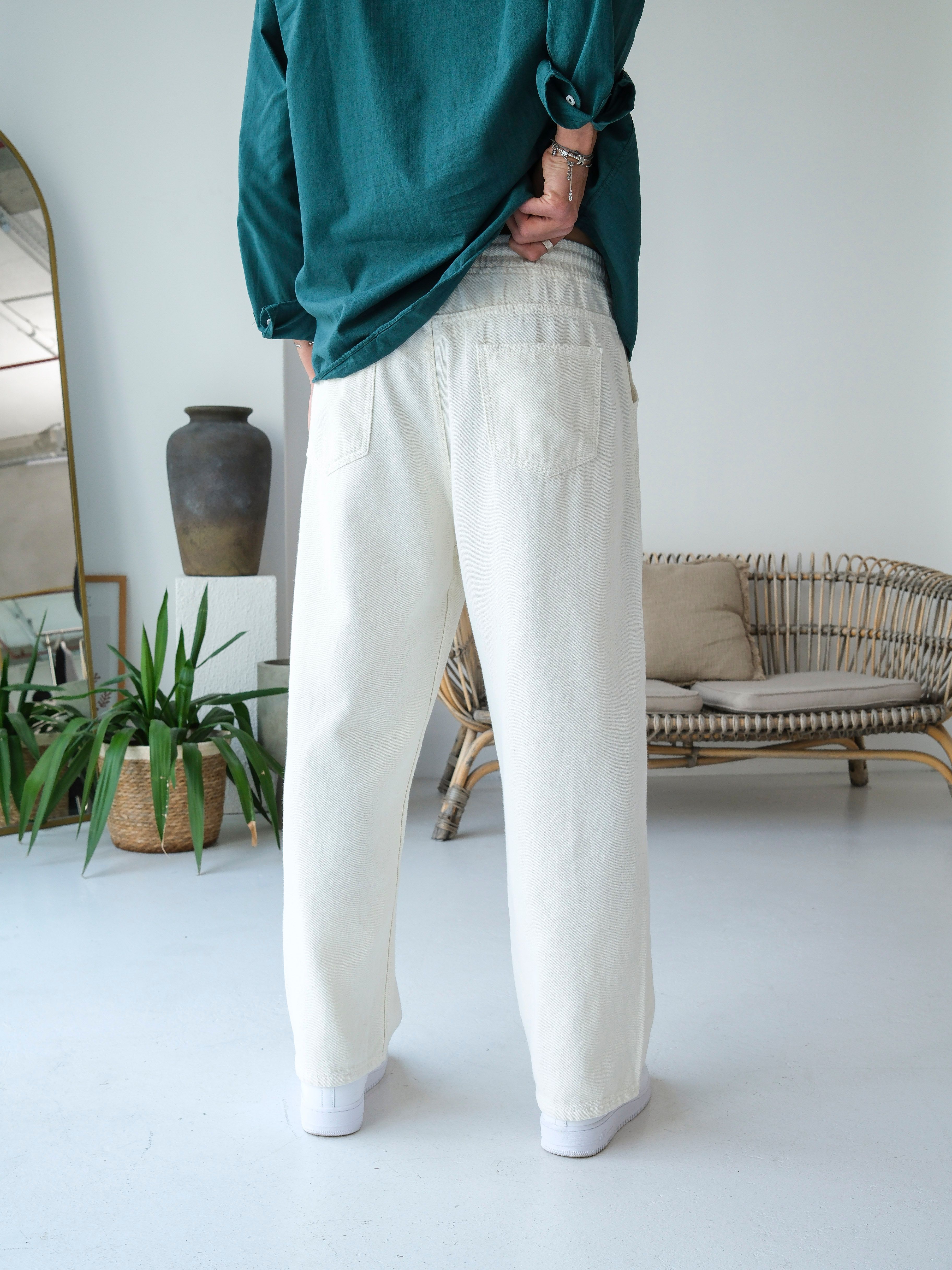 Baggy Kalıp Gabardin Kumaş Pantolon 