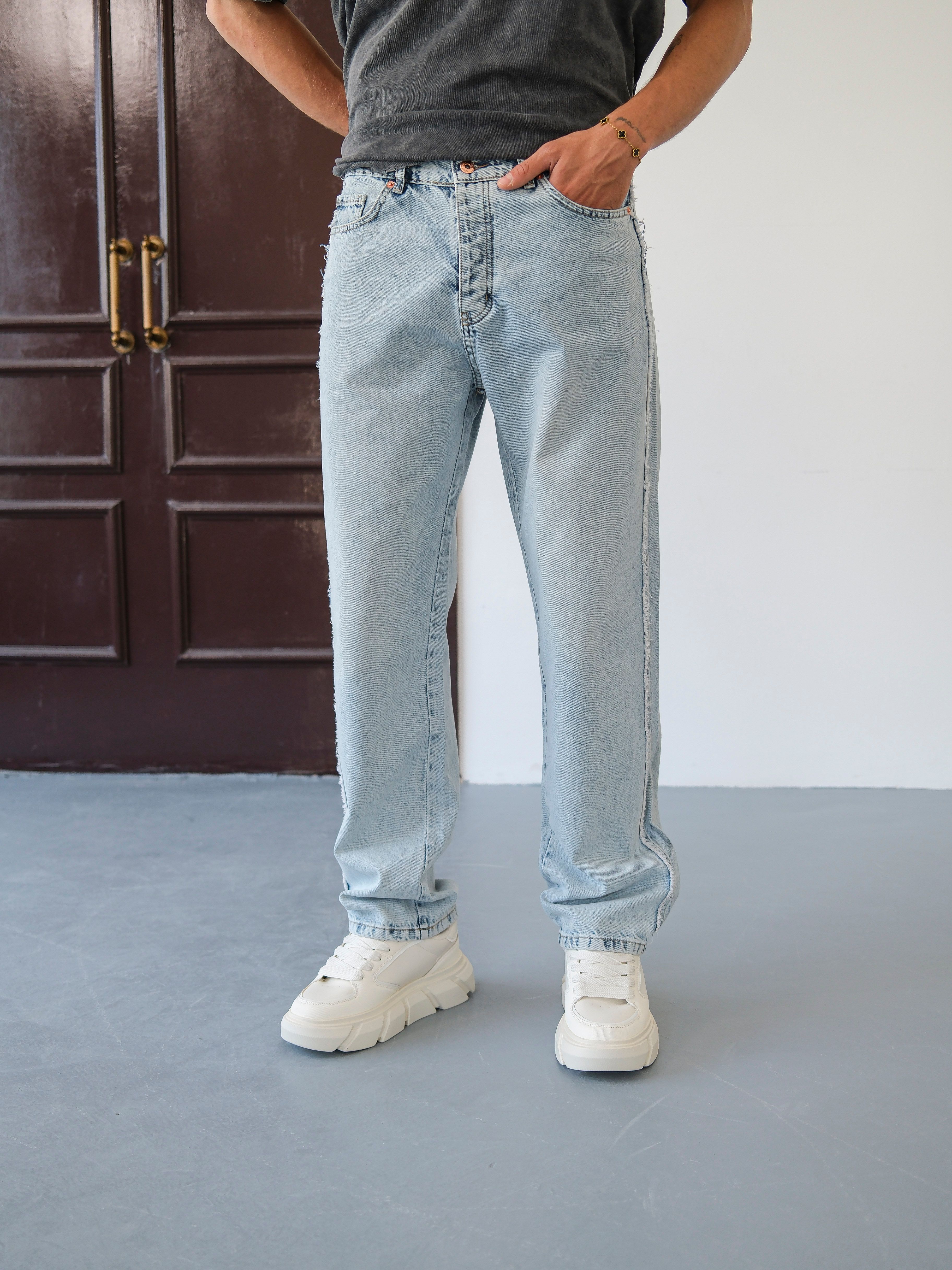 Baggy Kalıp Tasarım Kot Pantolon 