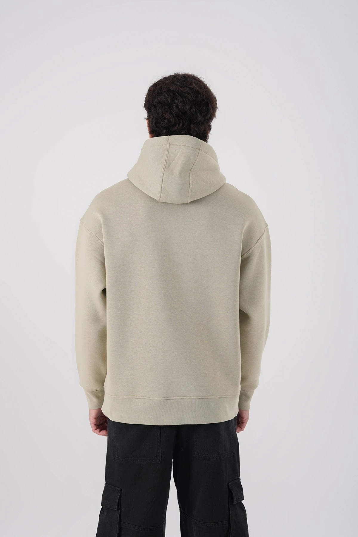 Oversize Üç İplik Kapüşonlu Sweatshirt