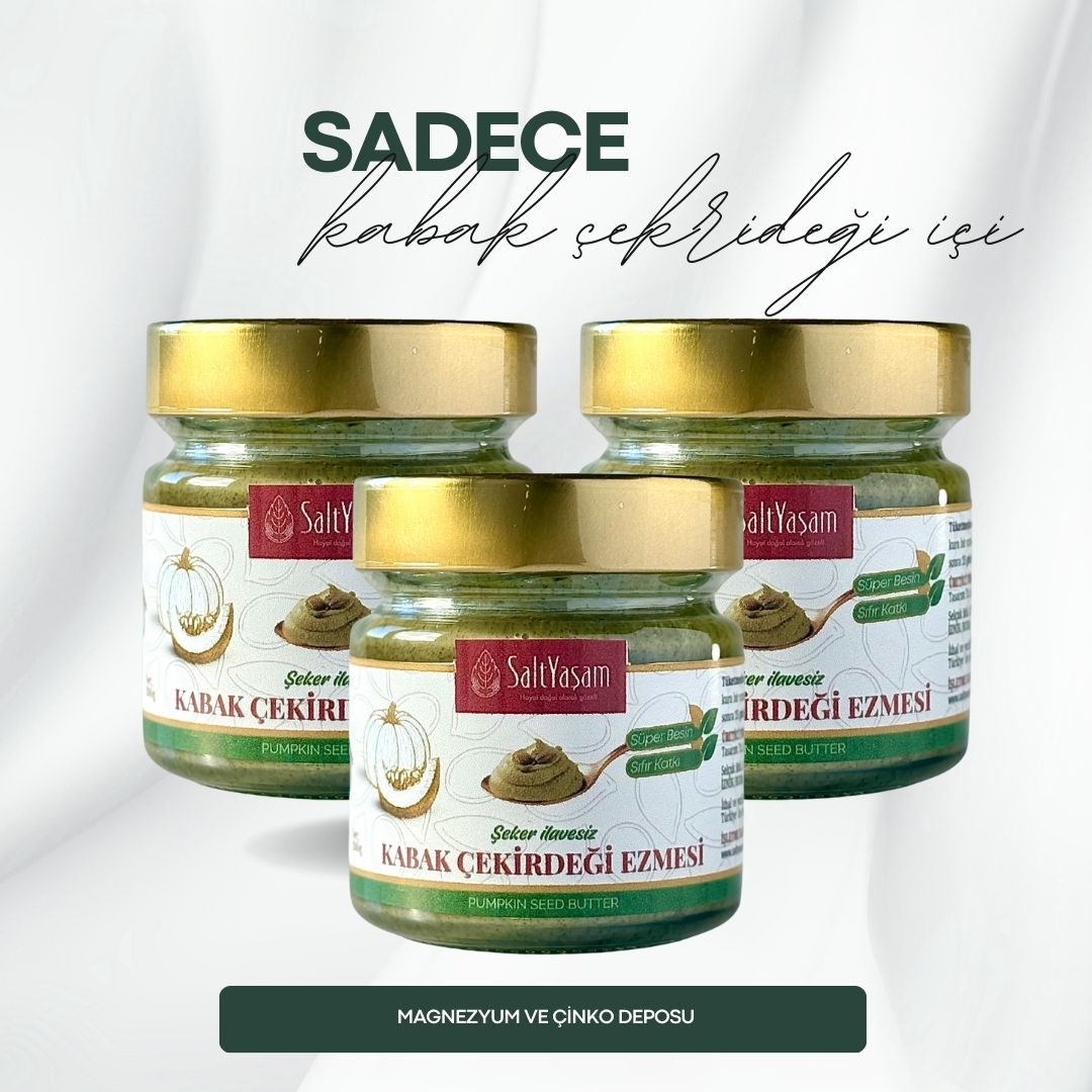 Şekersiz %100 Kabak Çekirdeği Ezmesi 200gr X 3 