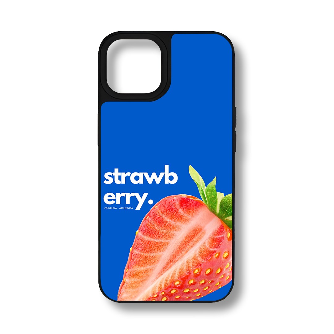 Strawberry Tamperli Parlak Telefon Kılıfı