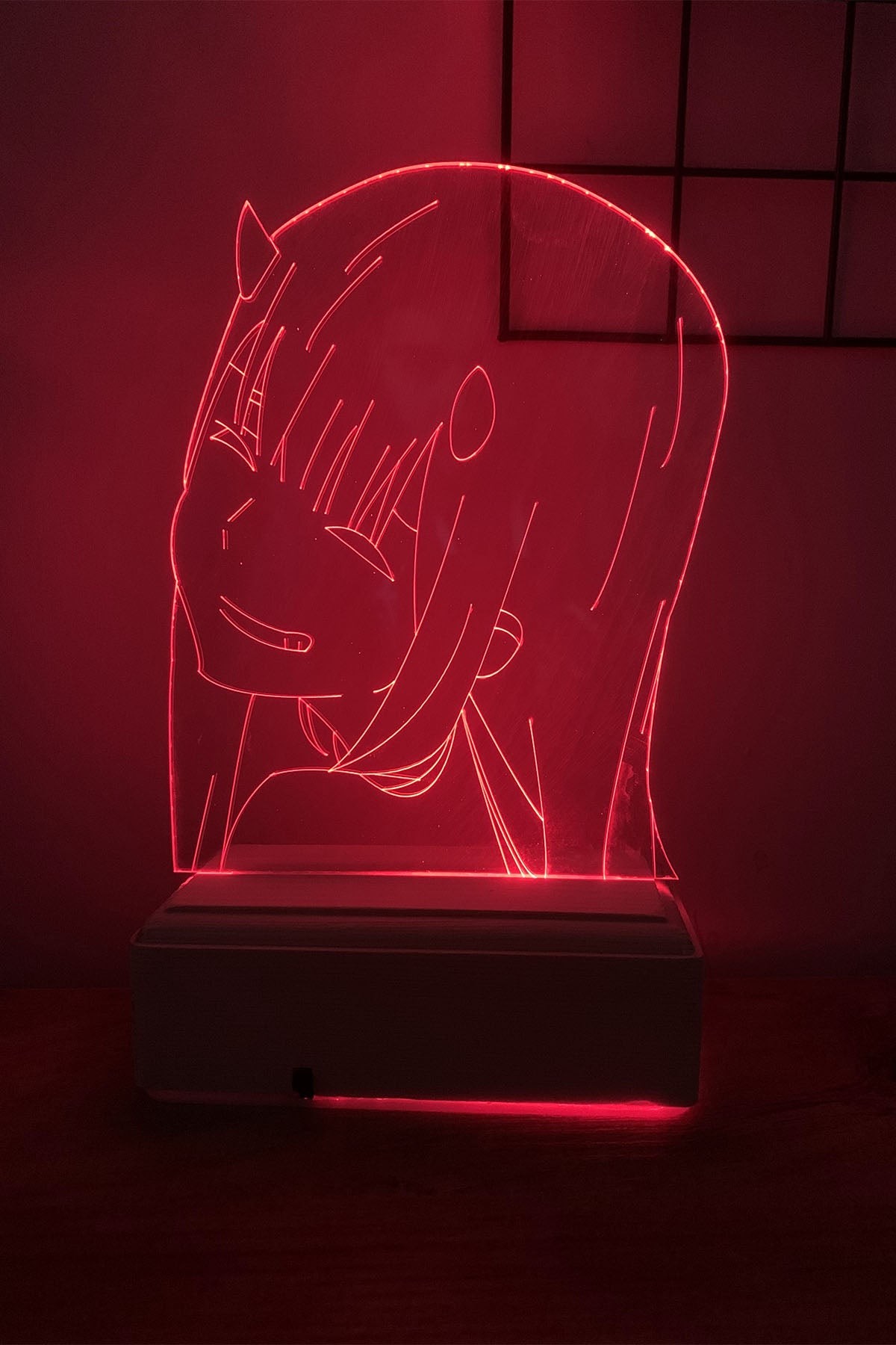 Anime Darling In The Franxx 002 Zero Two 16 Renk Gece Lambası