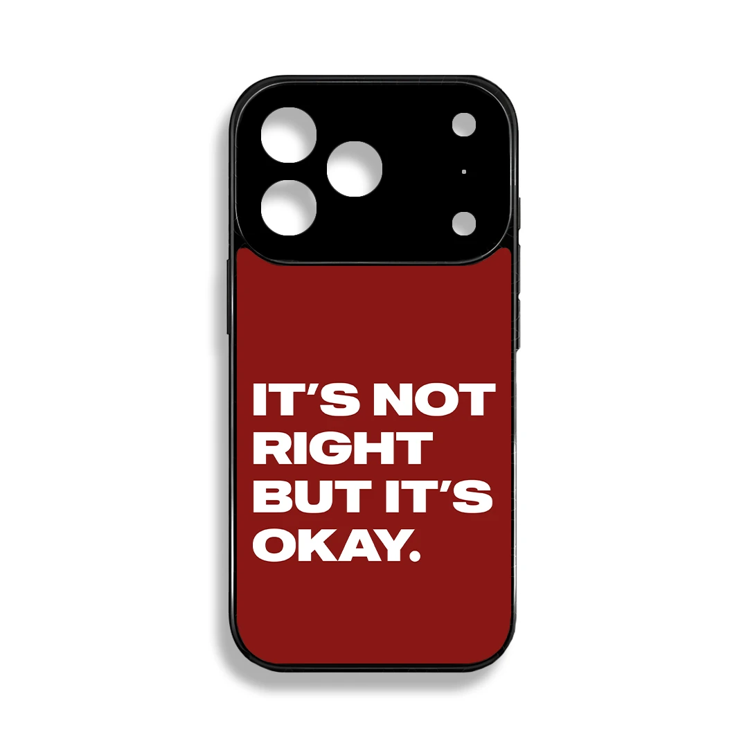 Not Right Tamperli Cam iPhone Kılıf