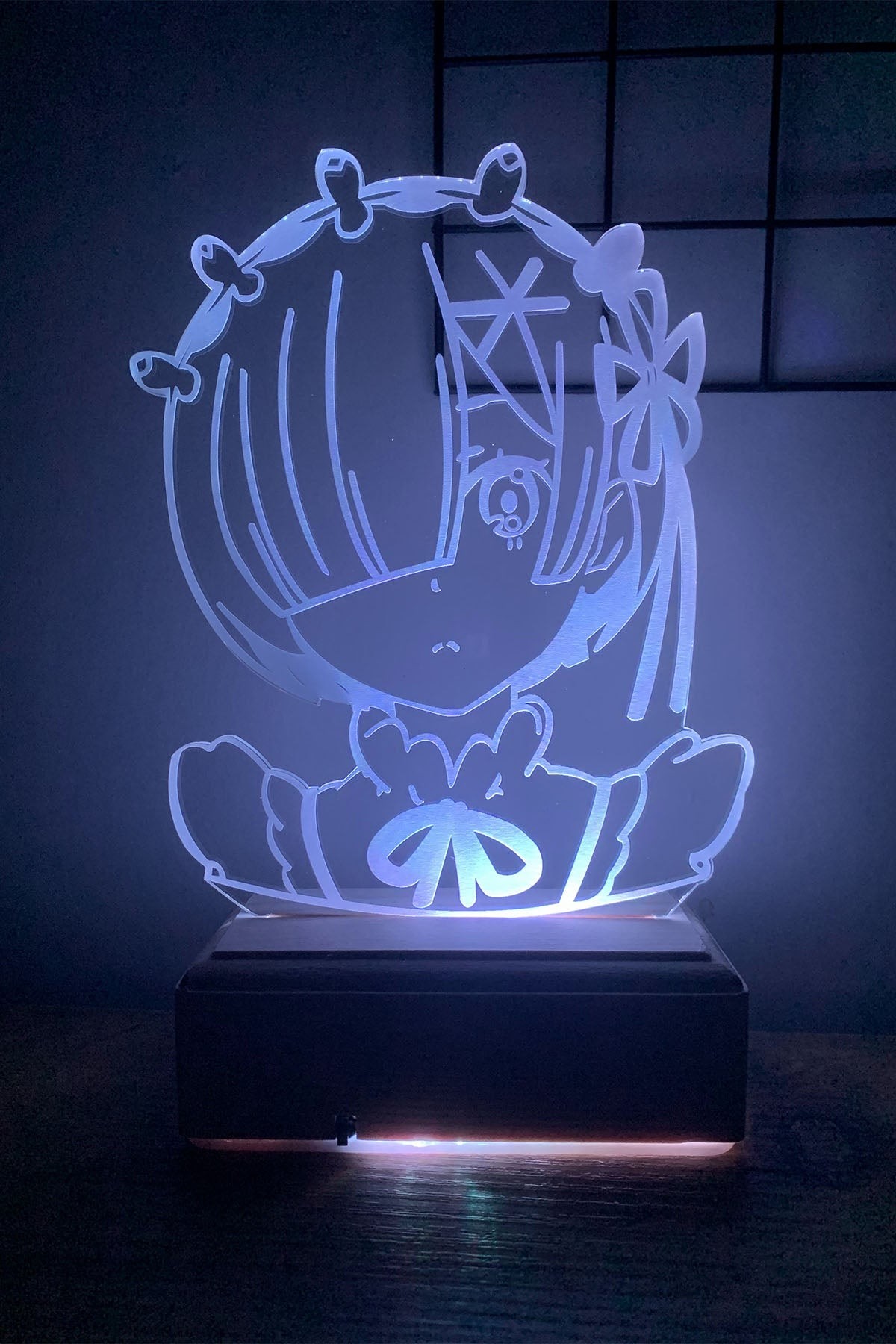 Rem Re:Zero 16 Renk Gece Lambası