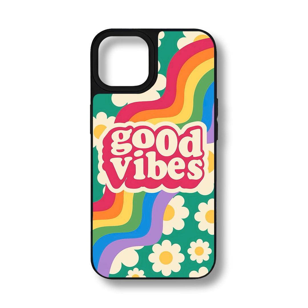 Good Vibes Tamperli Parlak Telefon Kılıfı