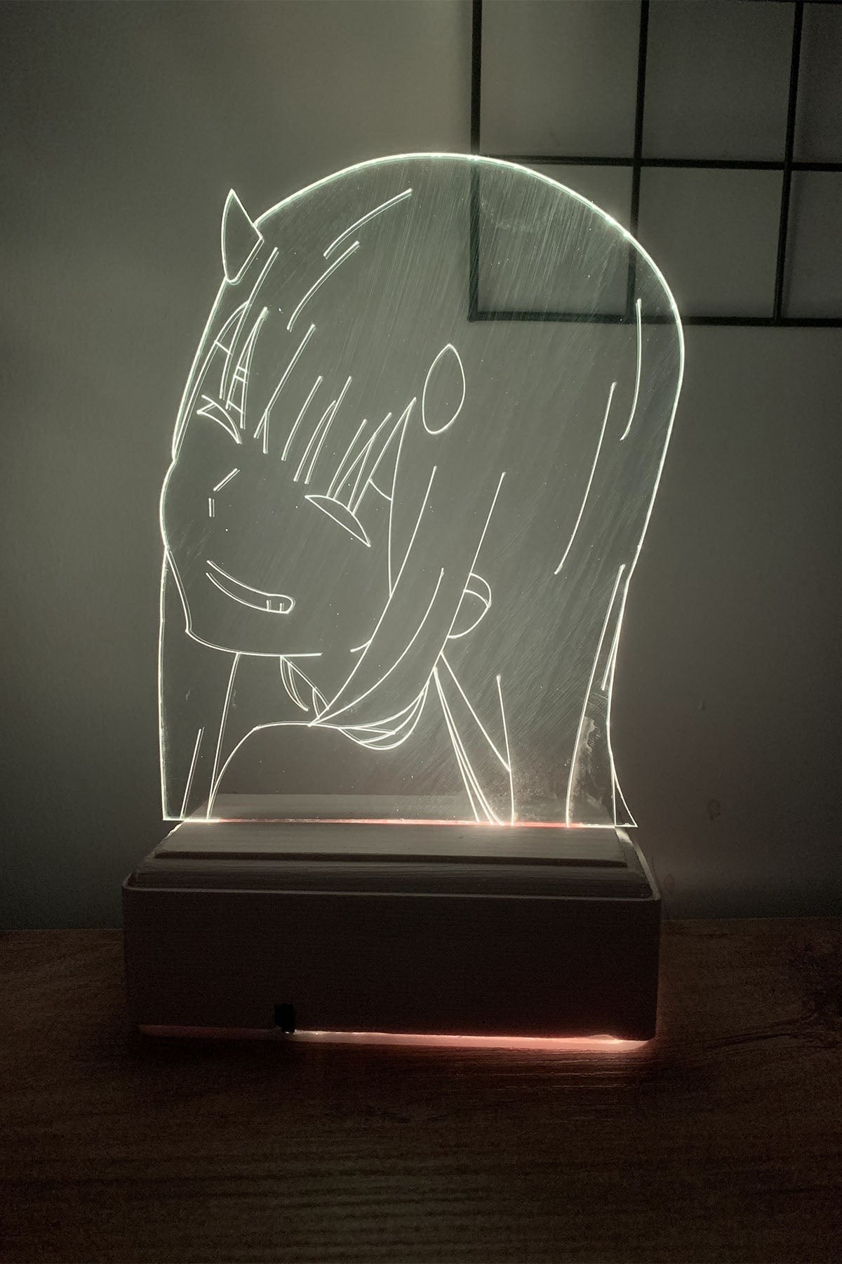 Anime Darling In The Franxx 002 Zero Two 16 Renk Gece Lambası