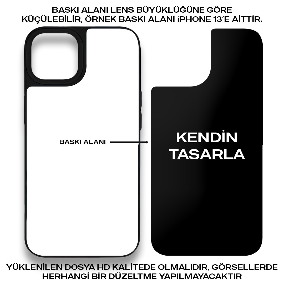 Kişiye Özel Baskı Tamperli Parlak Telefon Kılıfı