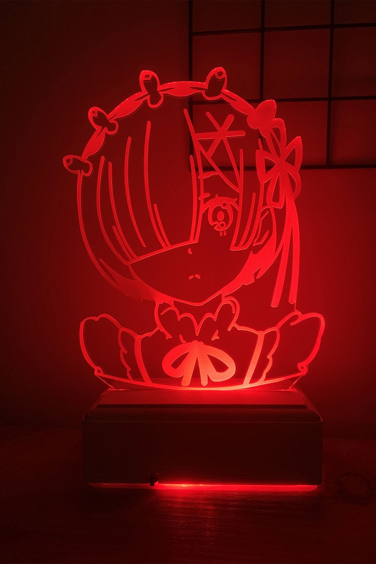 Rem Re:Zero 16 Renk Gece Lambası