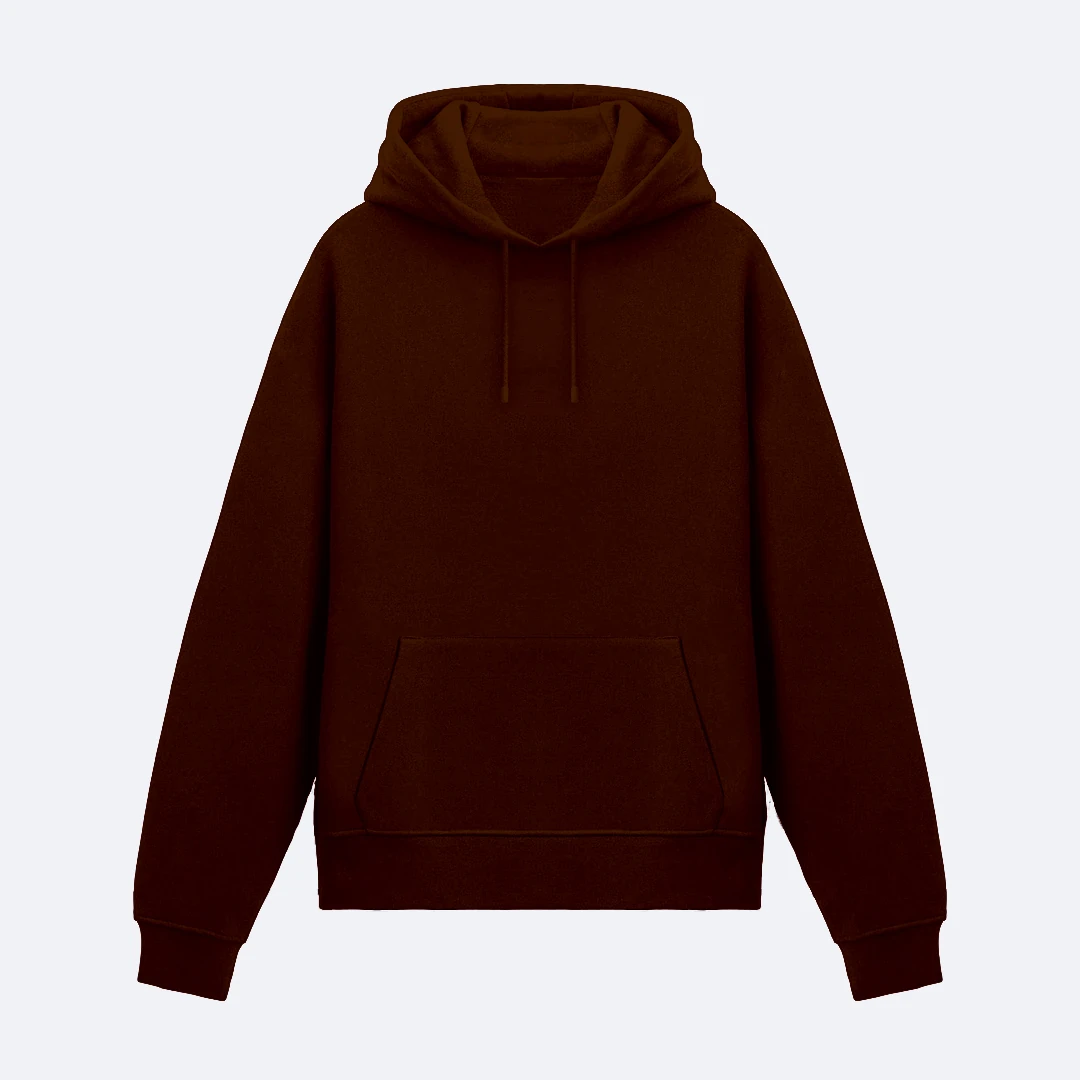 Kahverengi Basic Unisex Hoodie