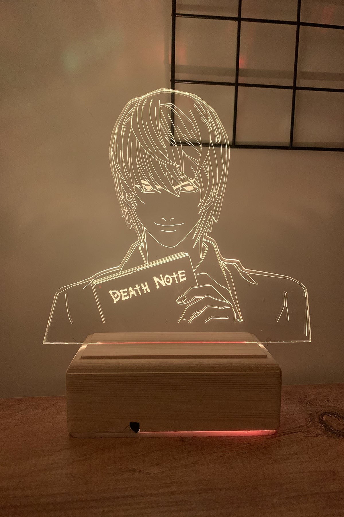 Death Note Light Yagami 16 Renk Gece Lambası