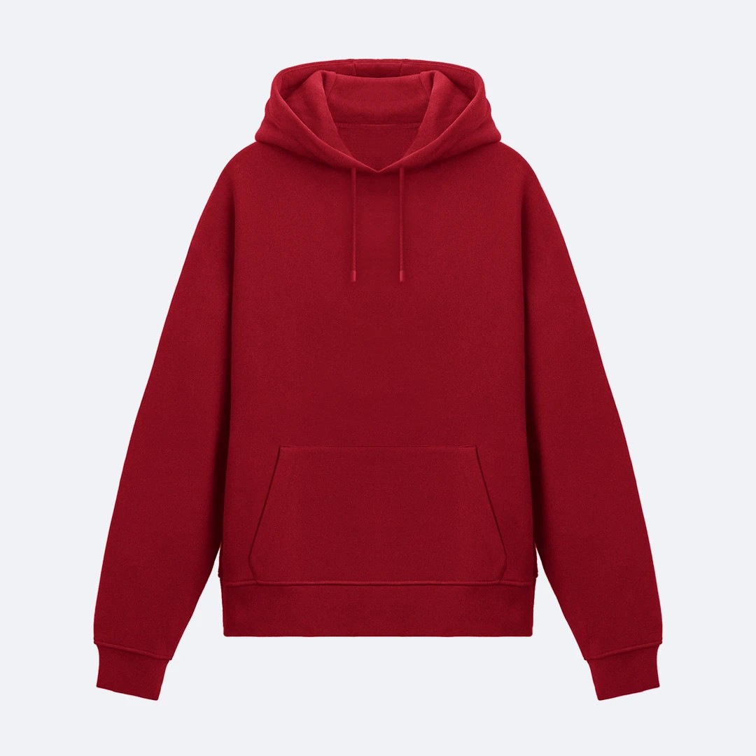 Kırmızı Basic Unisex Hoodie