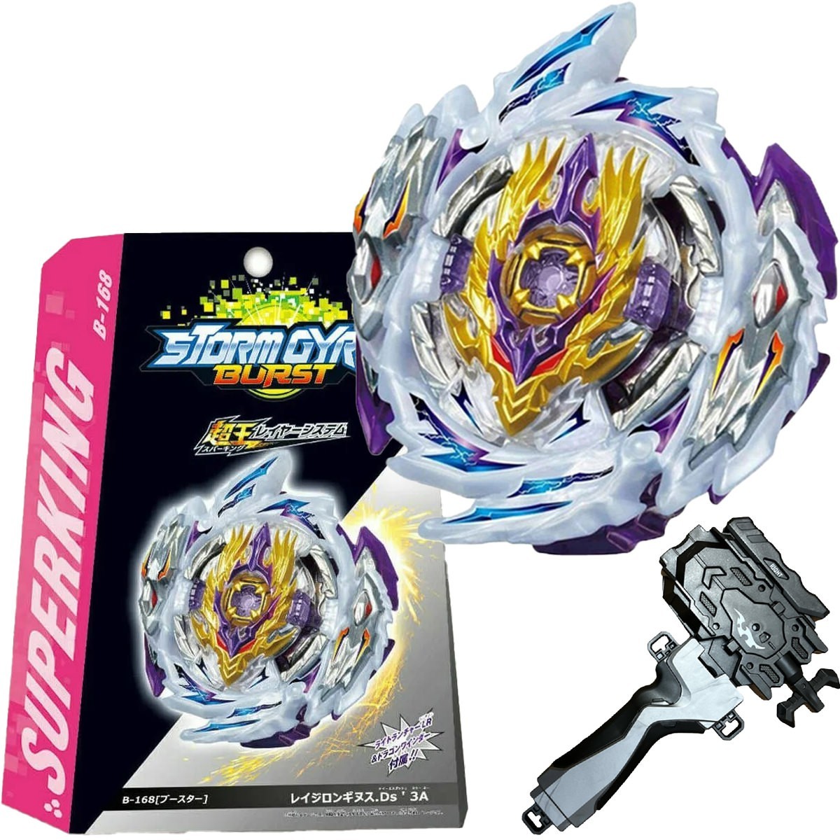 FLAME BURST B168 Rage Longinus Destroy 3a Ds 158-ST BEYBLADE