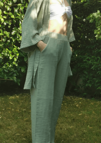 Mint Yeşili Kimono M/L Beden