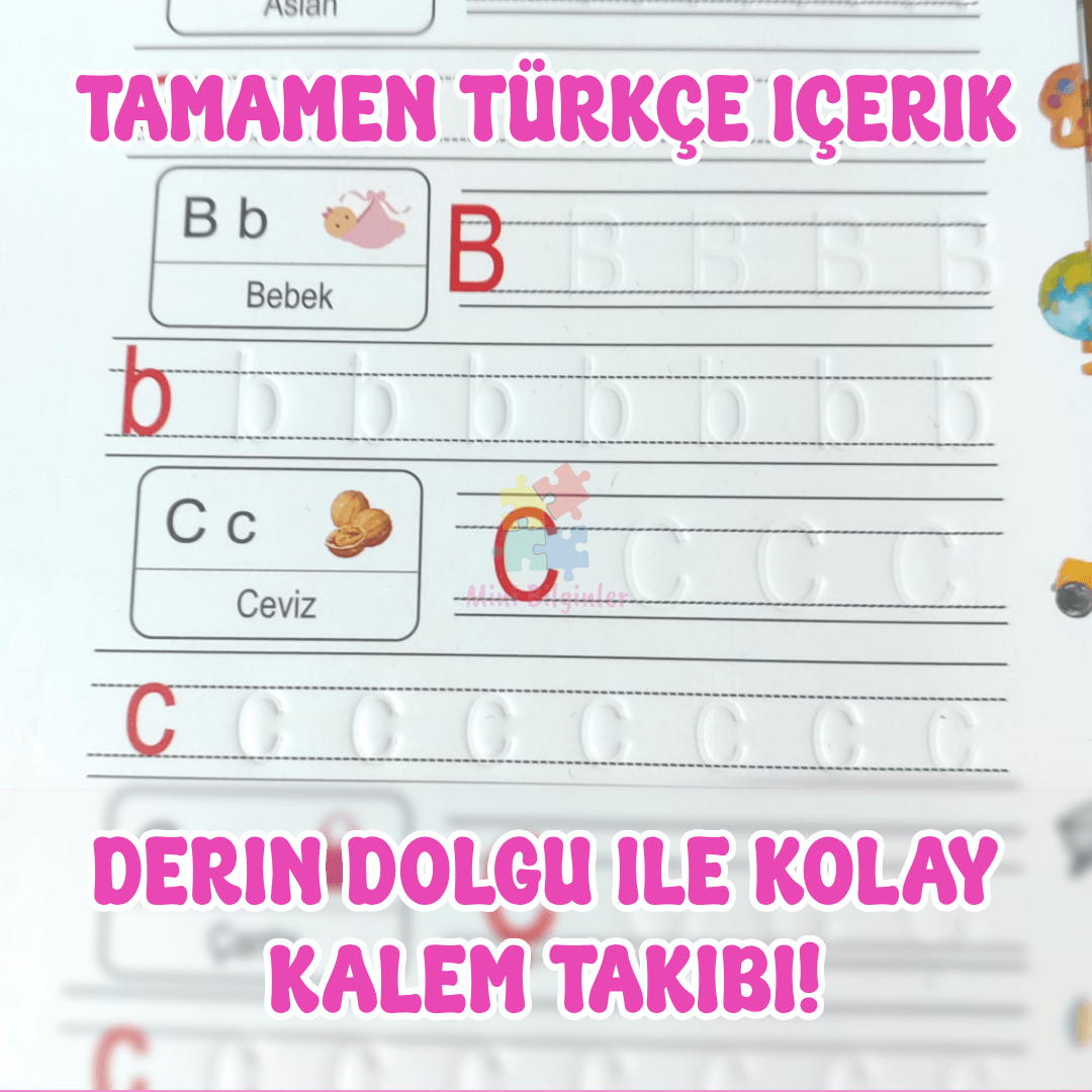 Mini Bilginler™ - Türkçe Sihirli Dolgulu Defter Seti