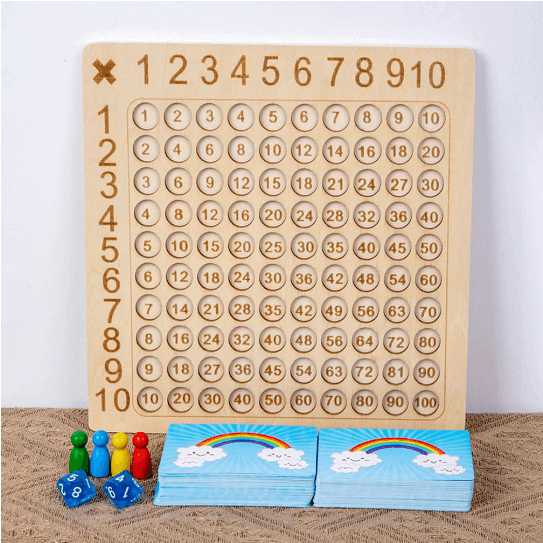Ahşap Matematik Çarpım Tablosu Oyunu