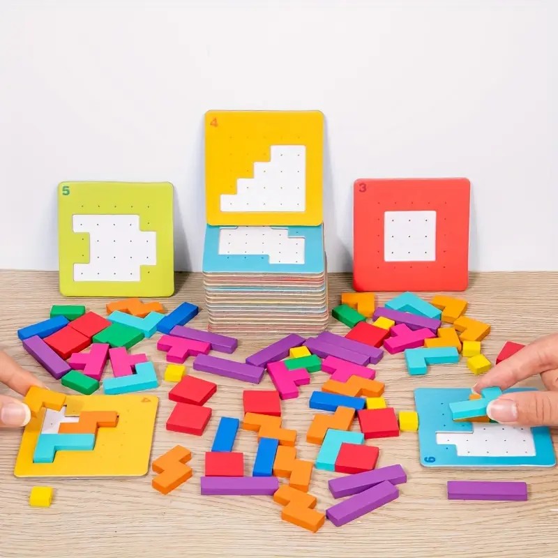 Geometrik Bloklarla Zeka Geliştirici Puzzle Oyunu