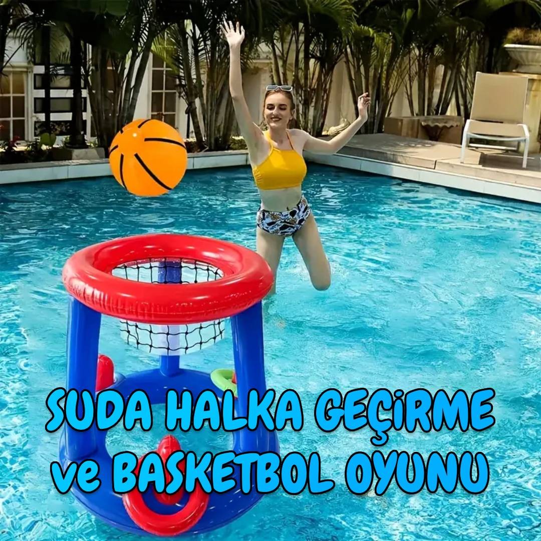 Şişme Basketbol Potası Halka Oyunu Plaj Oyuncağı