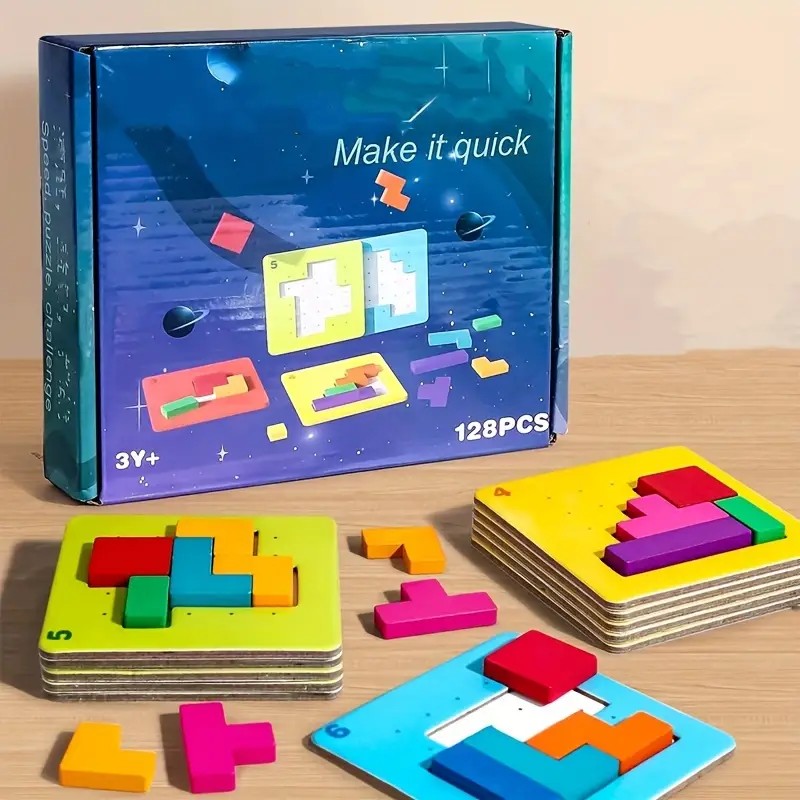 Geometrik Bloklarla Zeka Geliştirici Puzzle Oyunu