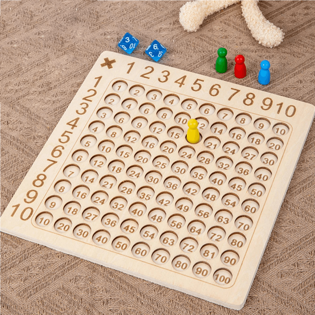 Ahşap Matematik Çarpım Tablosu Oyunu