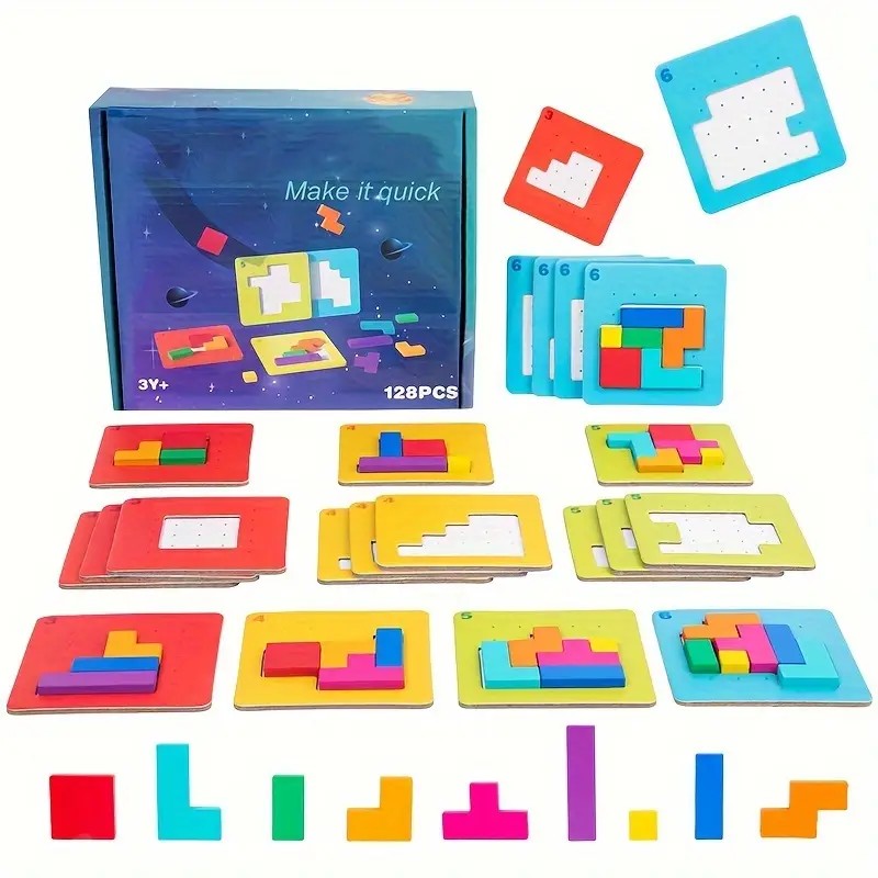 Geometrik Bloklarla Zeka Geliştirici Puzzle Oyunu