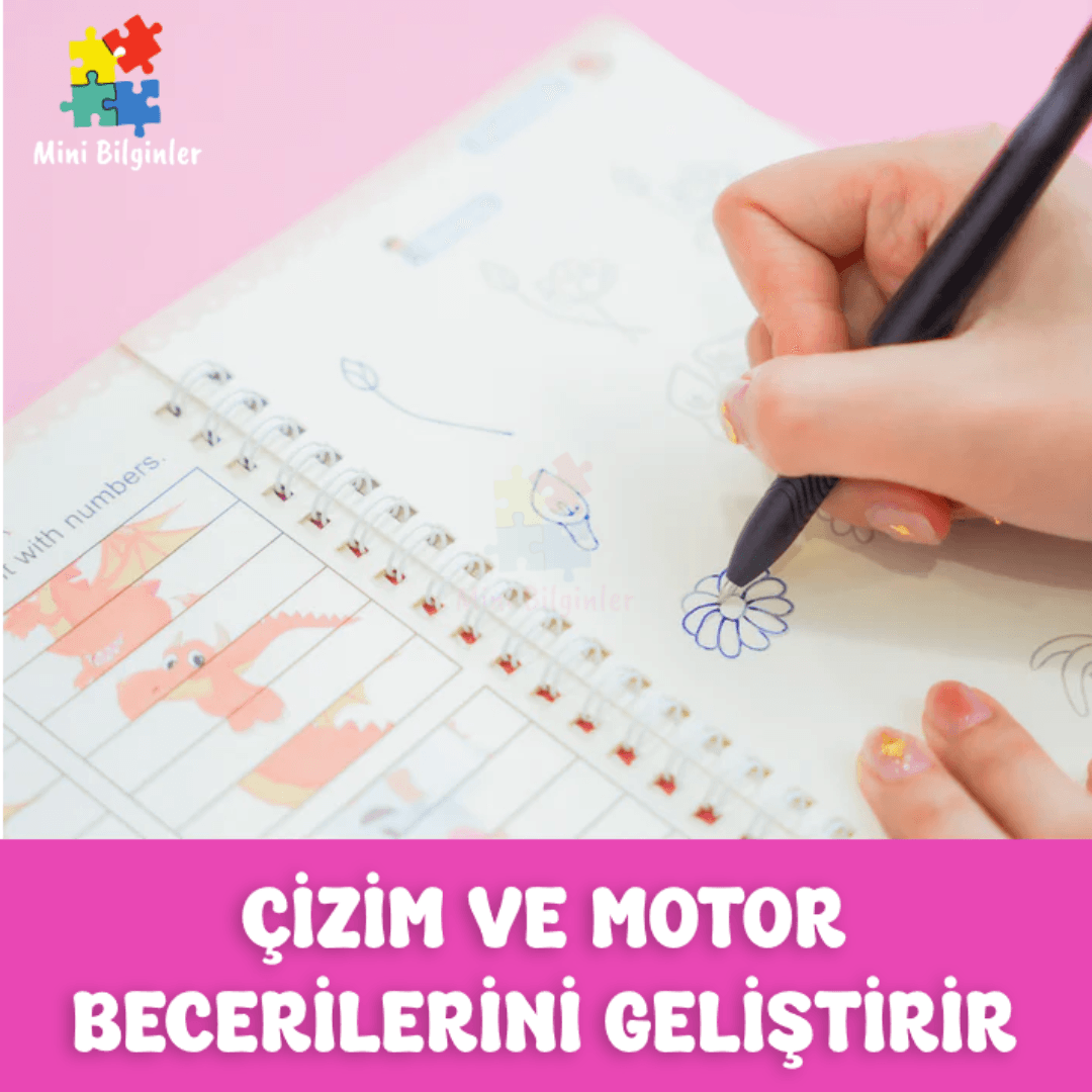 Mini Bilginler™ - Türkçe Sihirli Dolgulu Defter Seti