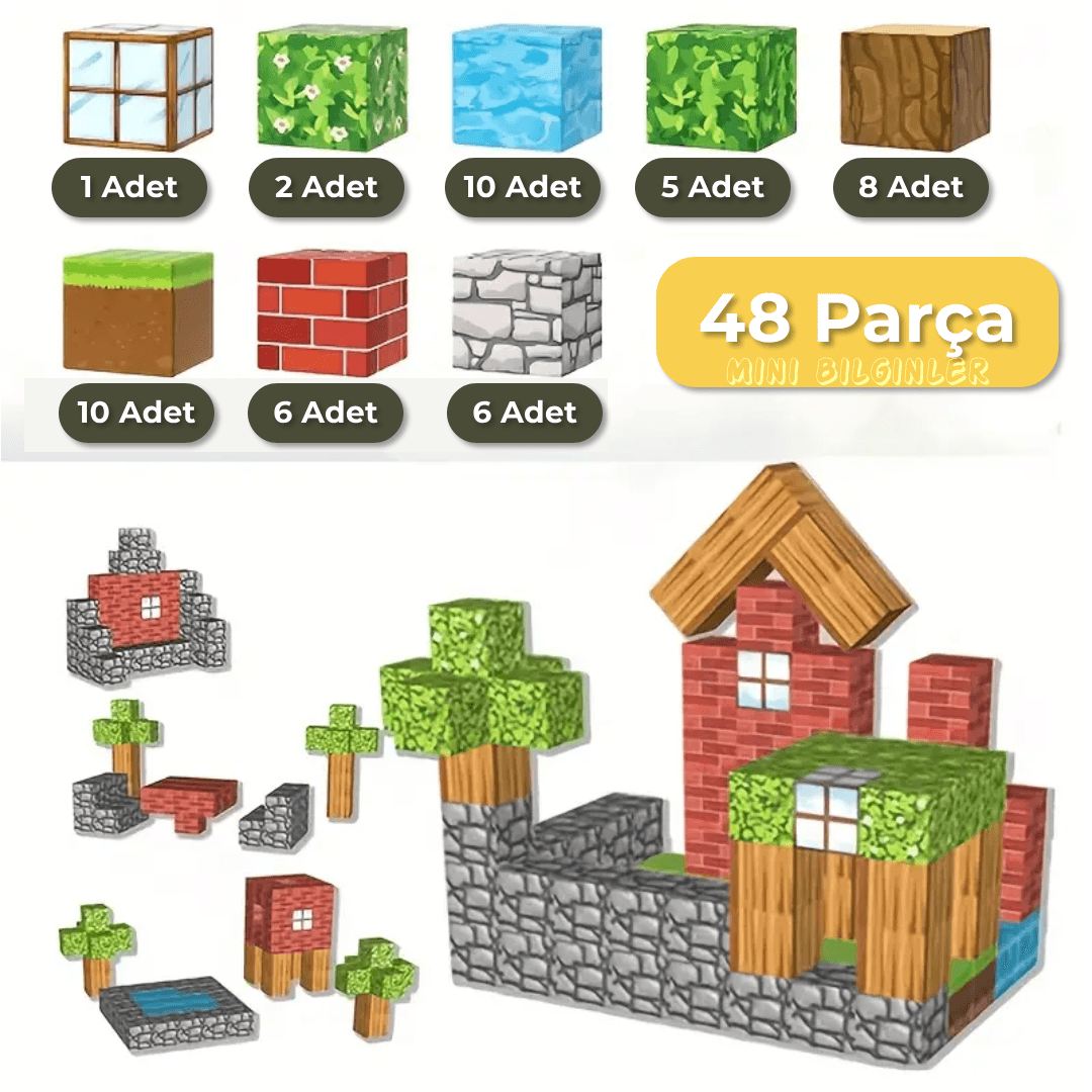Manyetik Yapı Blokları 3D Puzzle Oyuncak