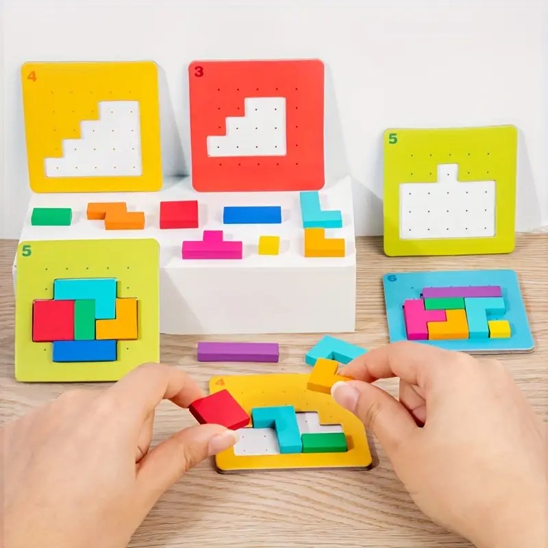 Geometrik Bloklarla Zeka Geliştirici Puzzle Oyunu