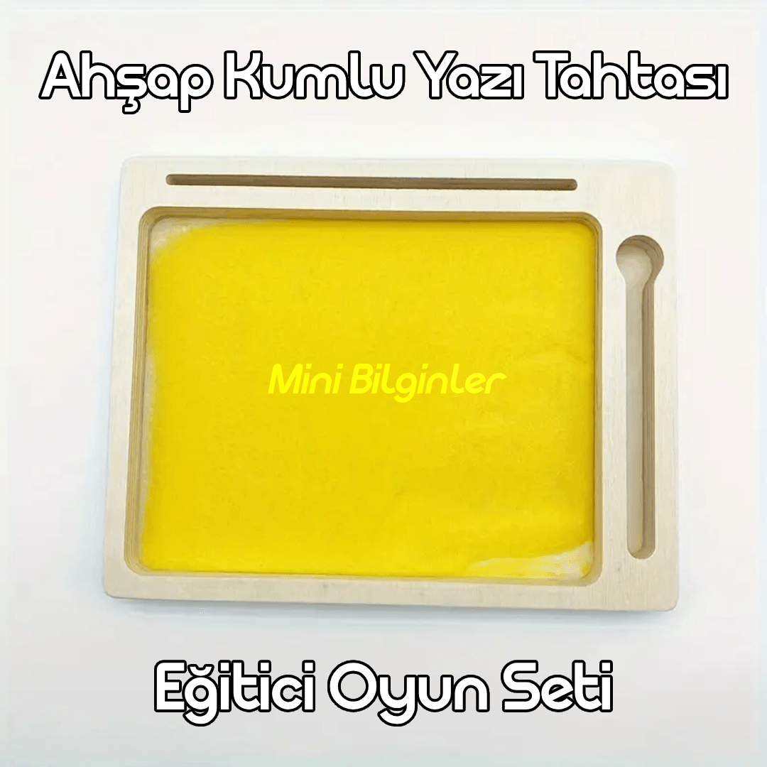 Ahşap Kumlu Yazı Tahtası Eğitici Oyun Seti