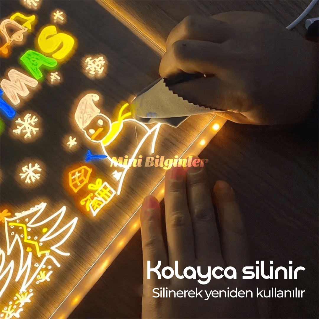 Led Işıklı Yazı Tahtası​ 12 Renkli Kalem