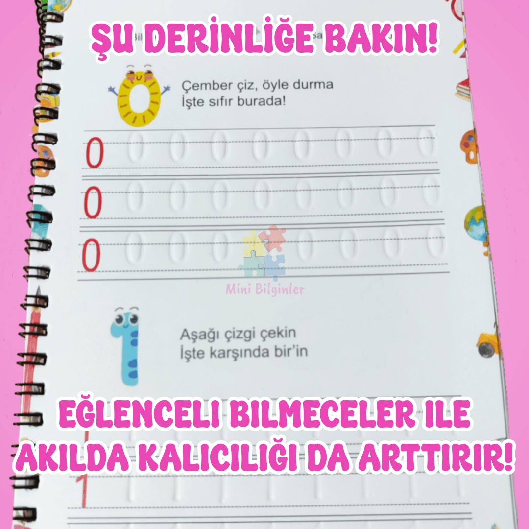 Mini Bilginler™ - Türkçe Sihirli Dolgulu Defter Seti