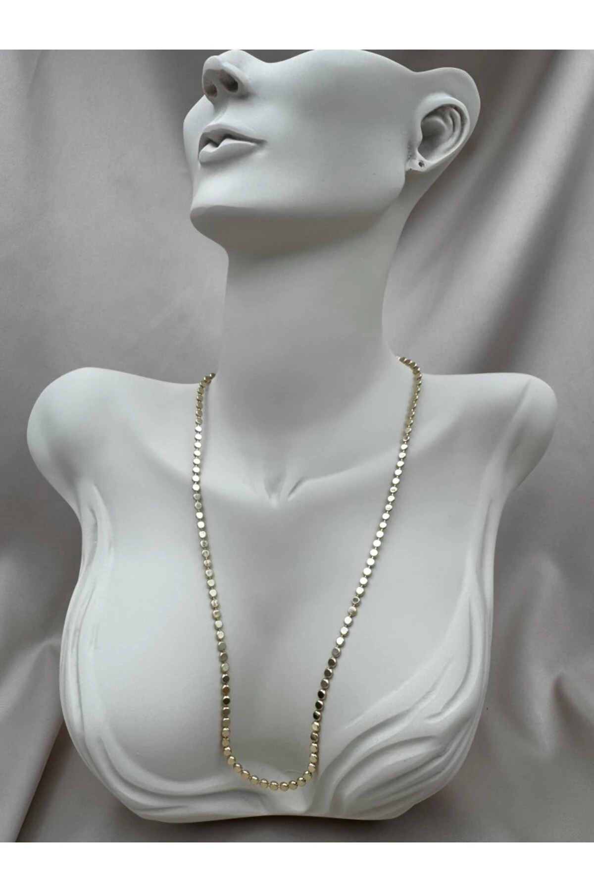 Kadın VIP Gold Renk Ezme Zincir 50CM Ayarlanabilir Kararmaz Kolyе