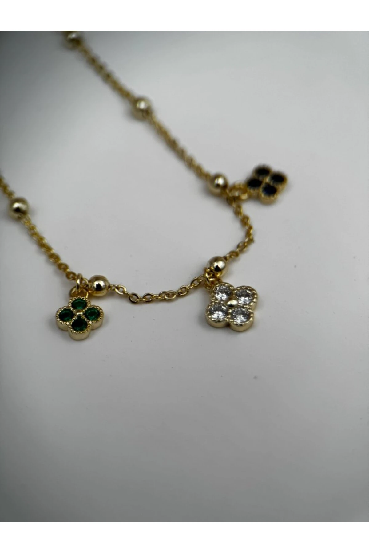 Kadın VIP Gold Üç Renk Çiçek Figürlü 16+3CM Ayarlanabilir Bileklik