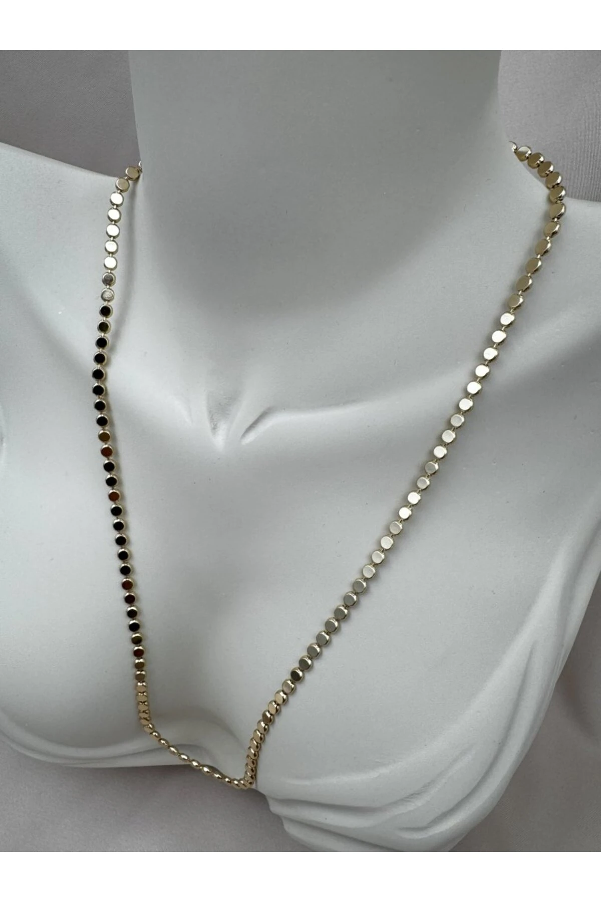 Kadın VIP Gold Renk Ezme Zincir 50CM Ayarlanabilir Kararmaz Kolyе