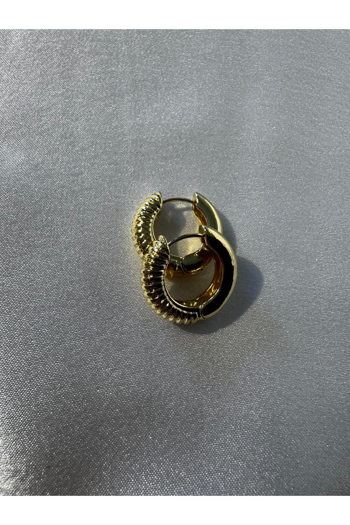 Altın Kaplama VİP Halka Küpe