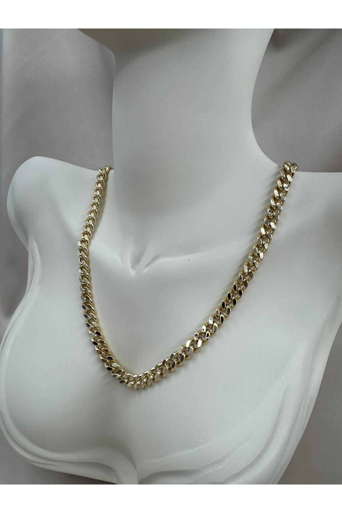 Gurmet Çelik Zincir Gold Renk Kolye 60CM