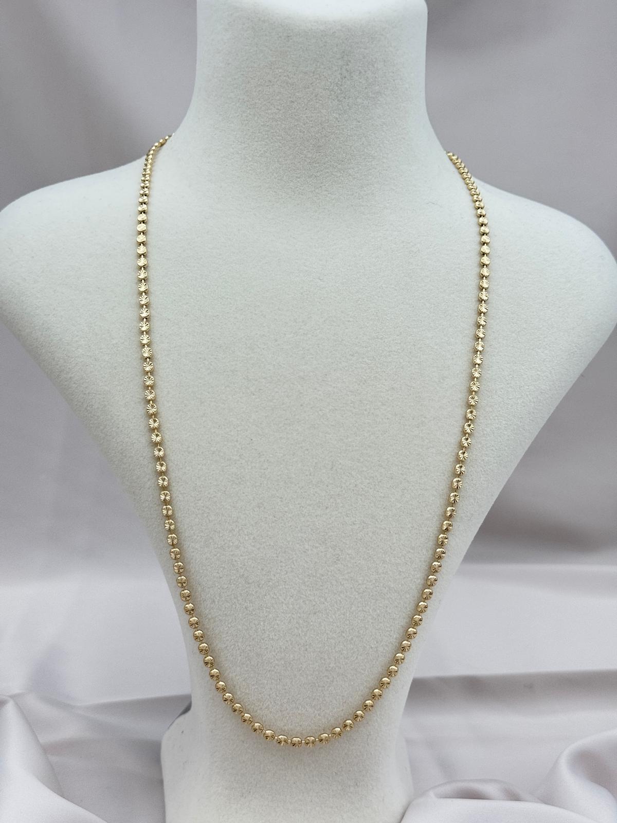 Xuping Gold Renk Lazer Kesim 60 cm Ezme Zincir Kolye