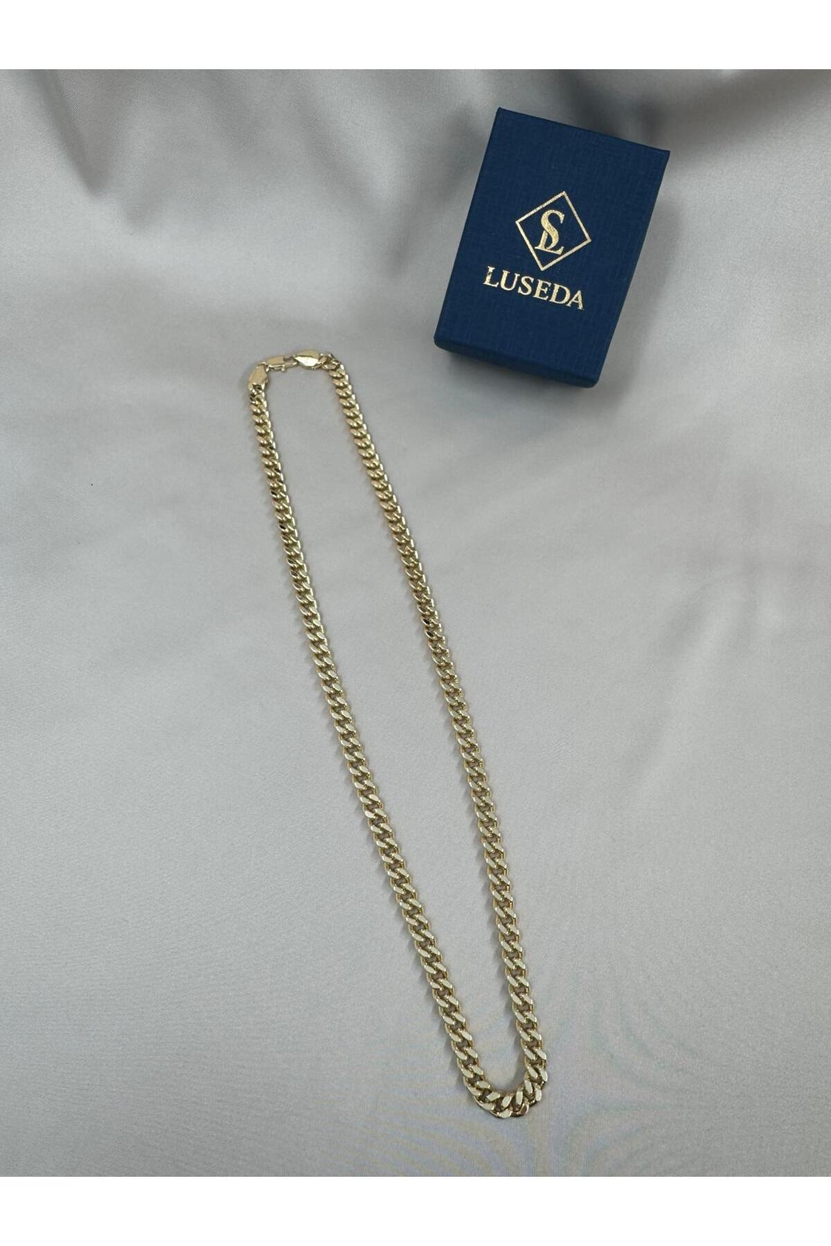 Gurmet Çelik Zincir Gold Renk Kolye 60CM