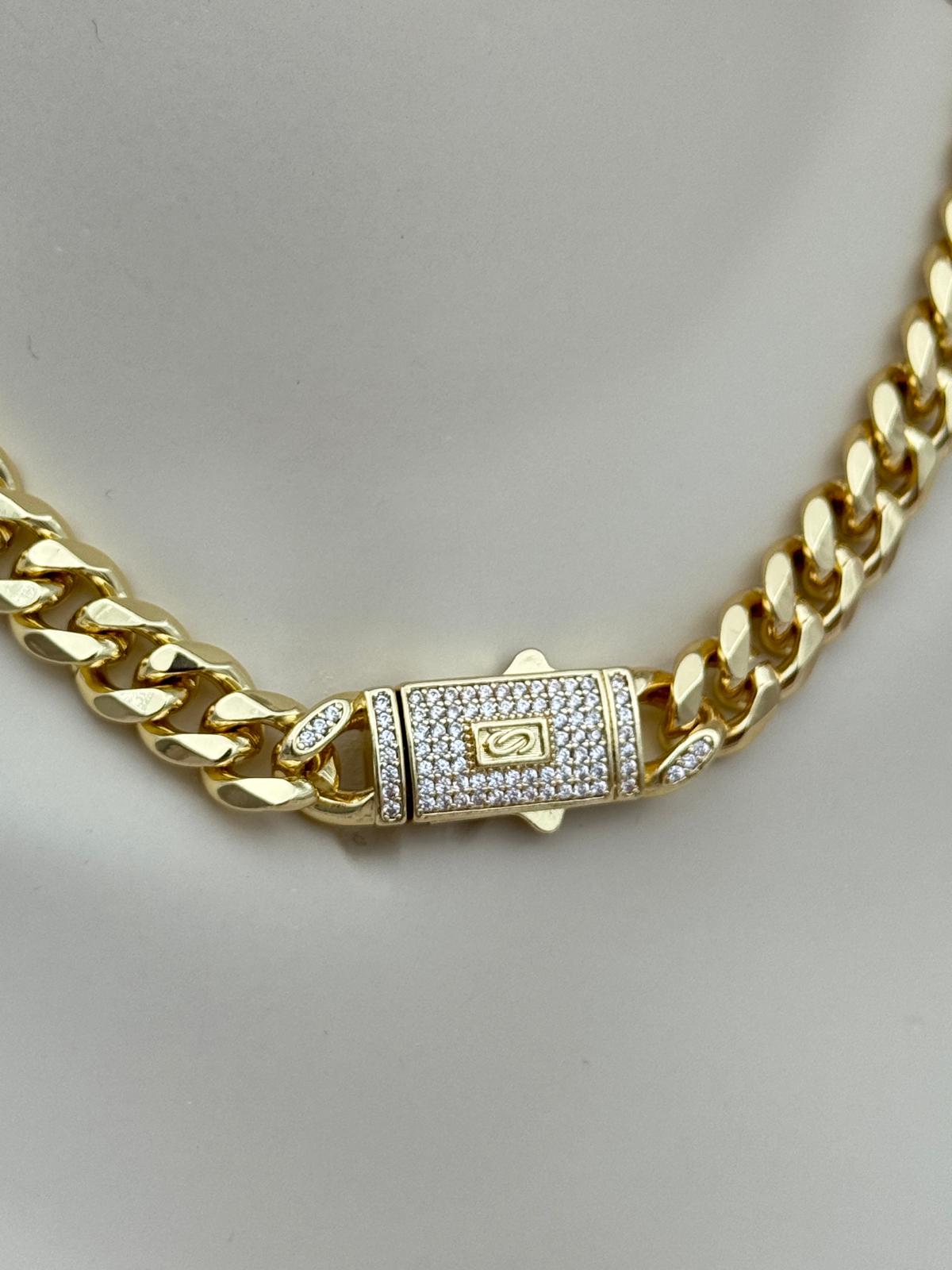 Gold Renk 39CM Kararmaz Çelik Kalın Gurmet Zincir Kolye