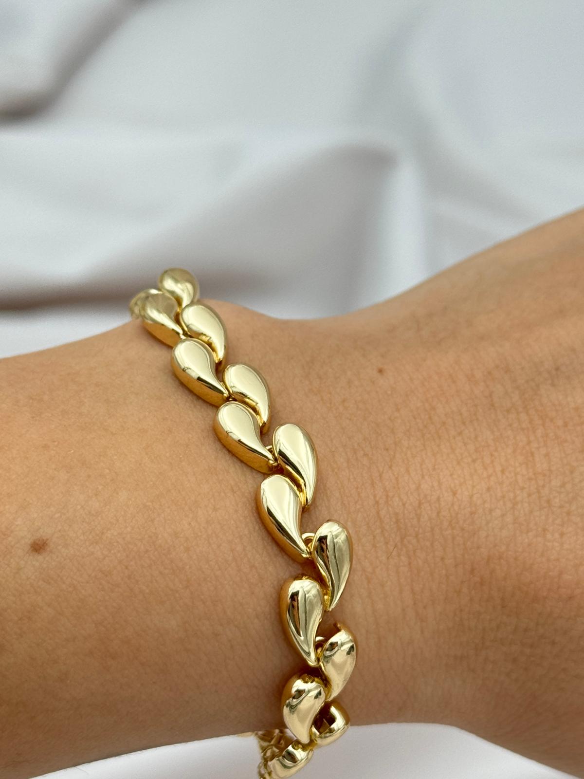 Damla Form Gold Renk 17+3 cm Ayarlanabilir Zincir Bileklik