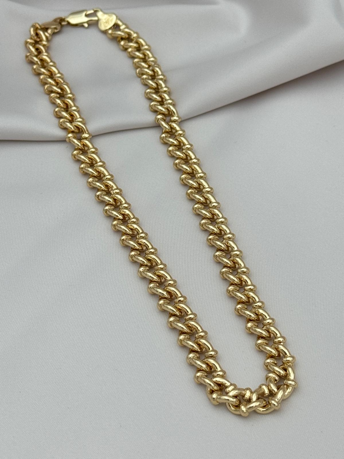 Xuping Gold Renk 45 cm Kalın Örgü Zincir Kolye