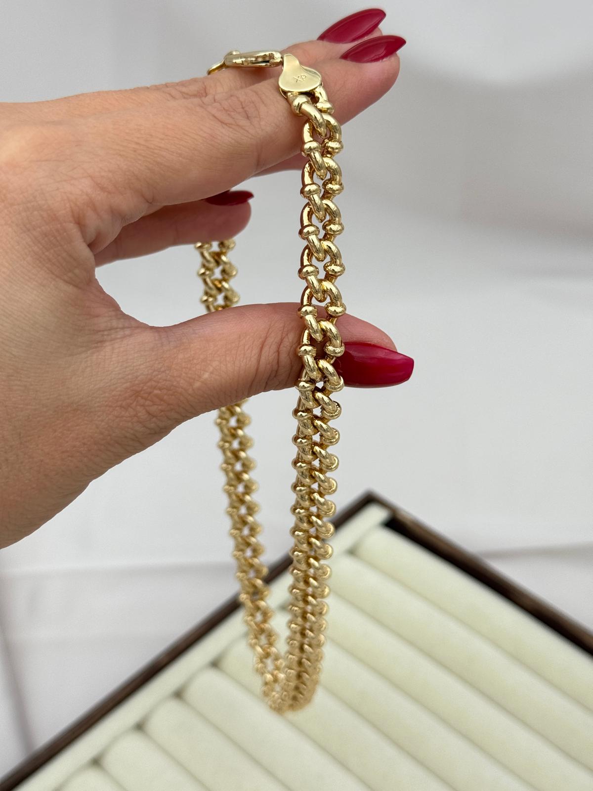 Xuping Gold Renk 45 cm Kalın Örgü Zincir Kolye