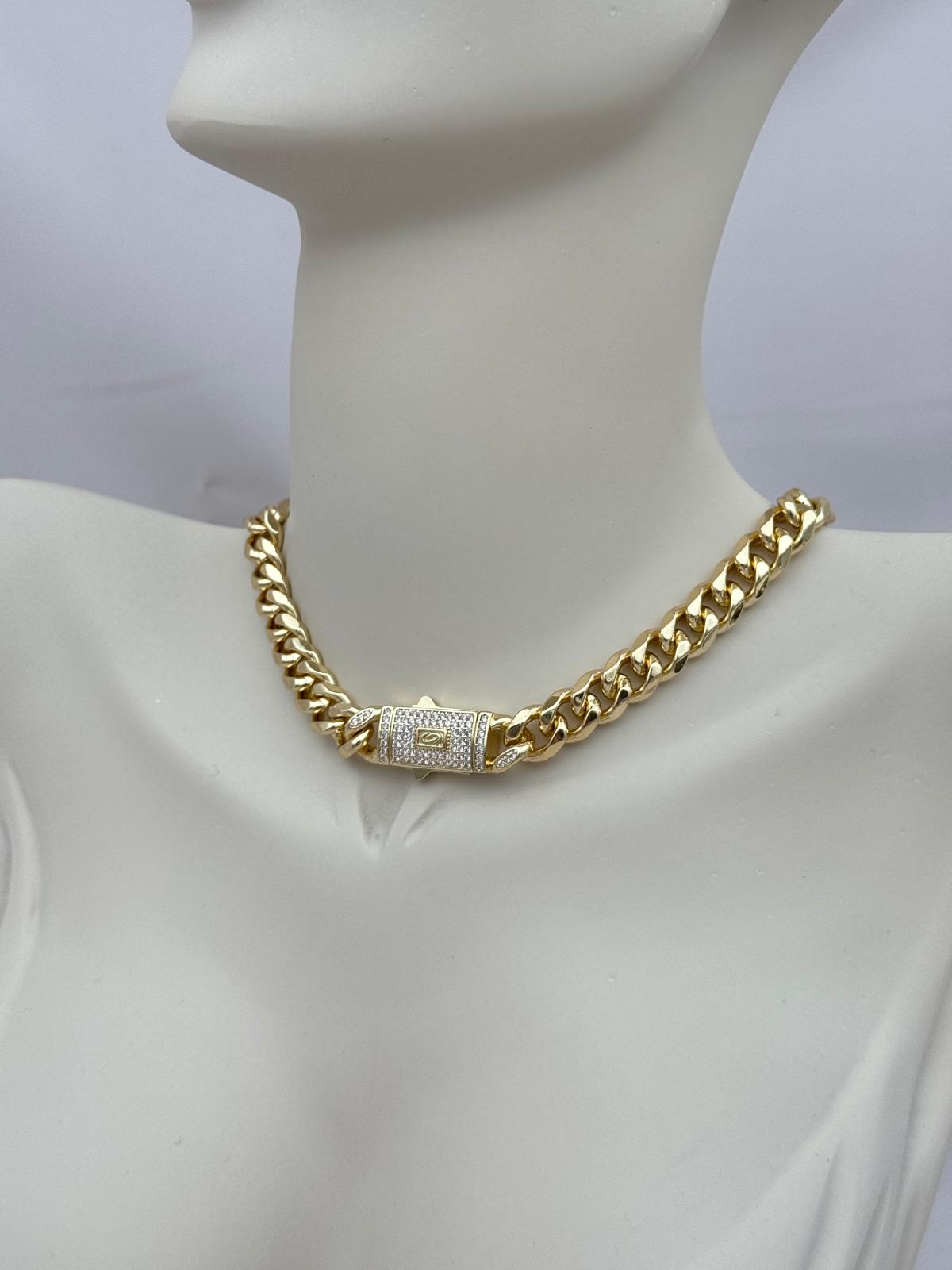 Gold Renk 39CM Kararmaz Çelik Kalın Gurmet Zincir Kolye