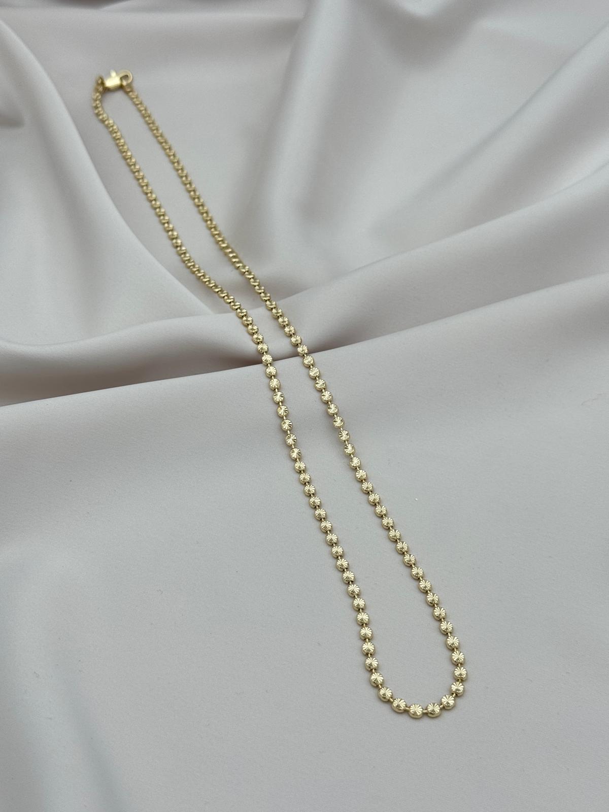 Xuping Gold Renk Lazer Kesim 60 cm Ezme Zincir Kolye