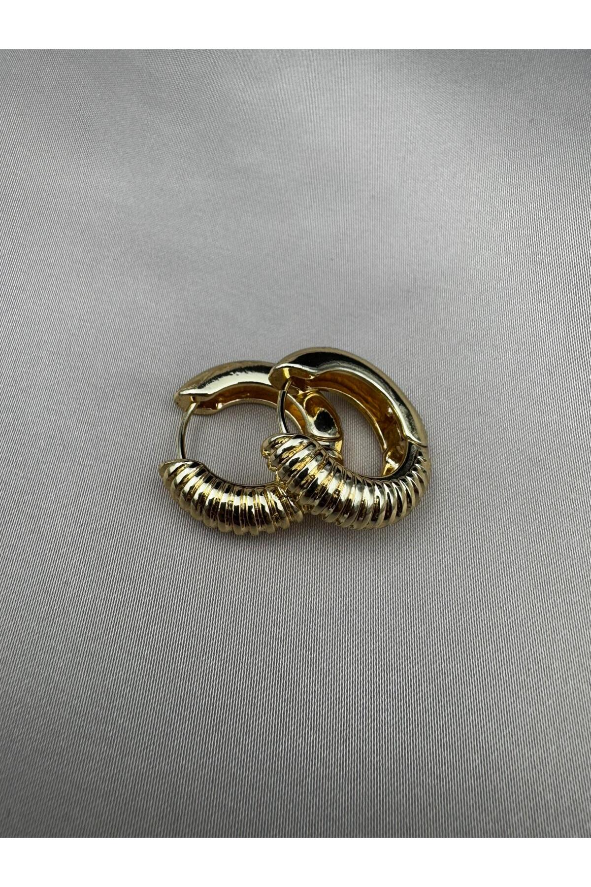 Altın Kaplama VİP Halka Küpe