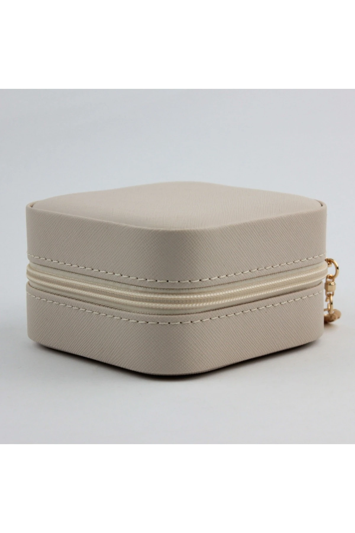 Bej Renk Taşınabilir Mini Çoklu Takı Organizeri