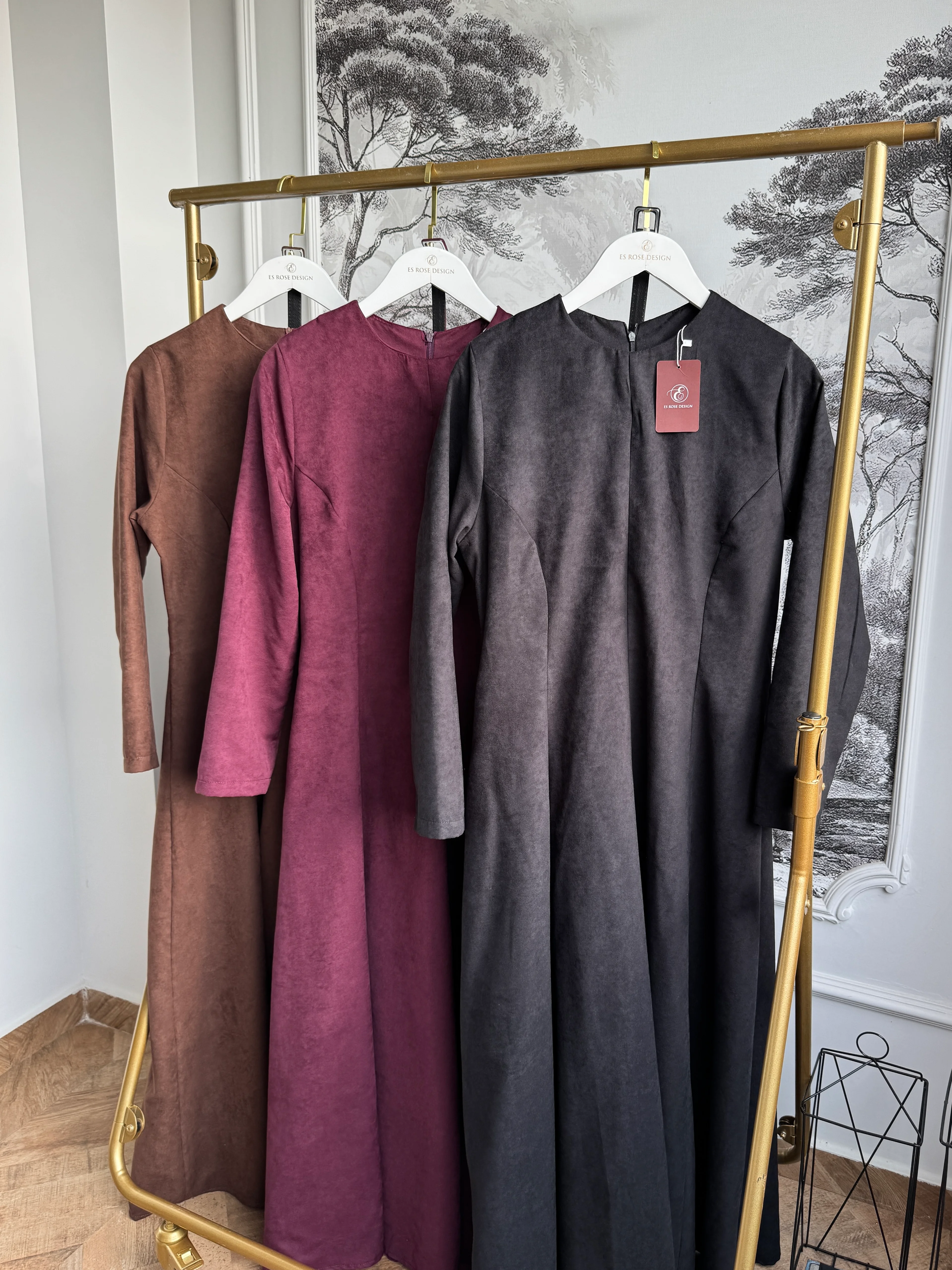 SİYAH SÜET ELBİSE