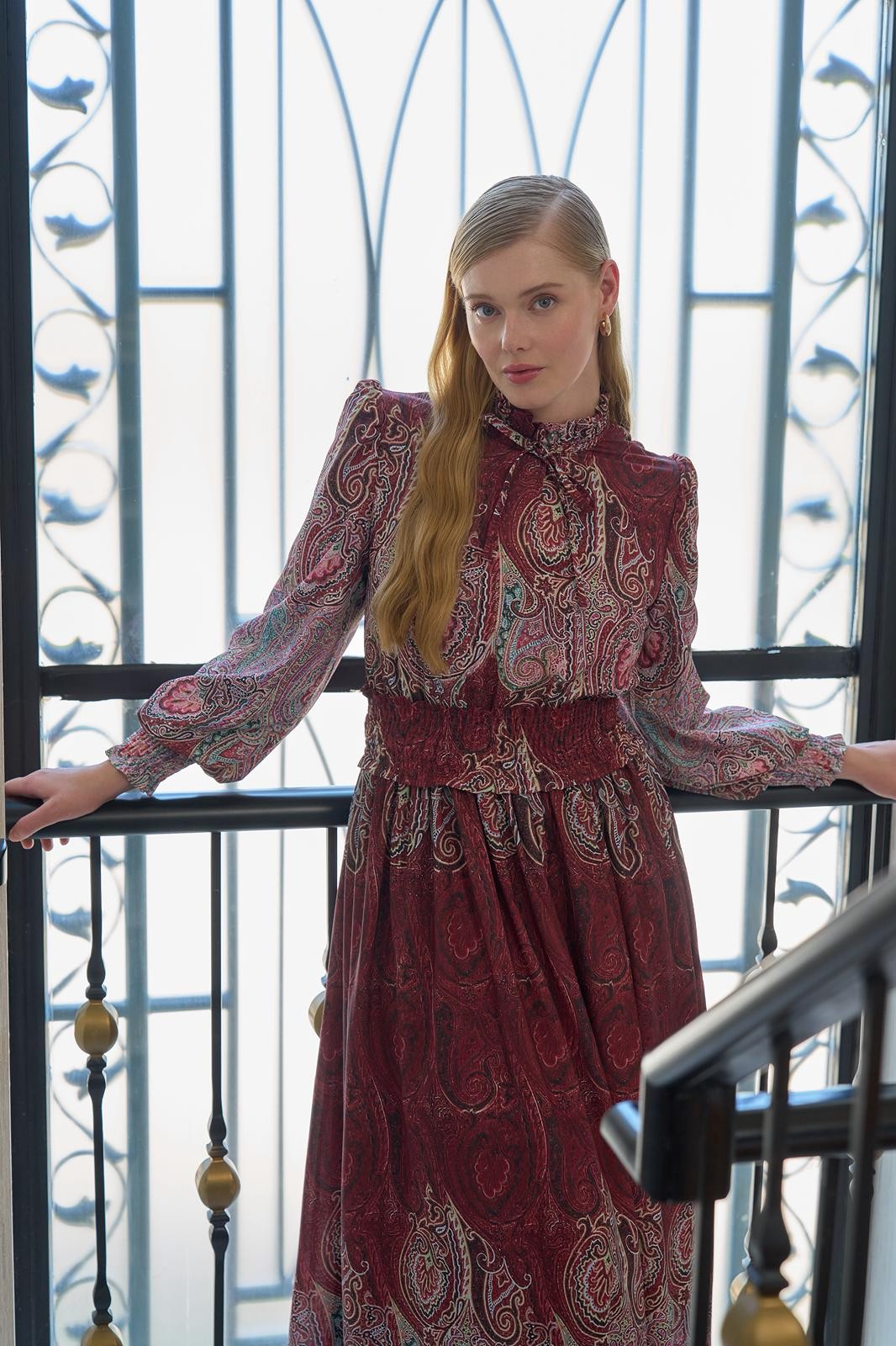 VİOLET DRESS BORDO
