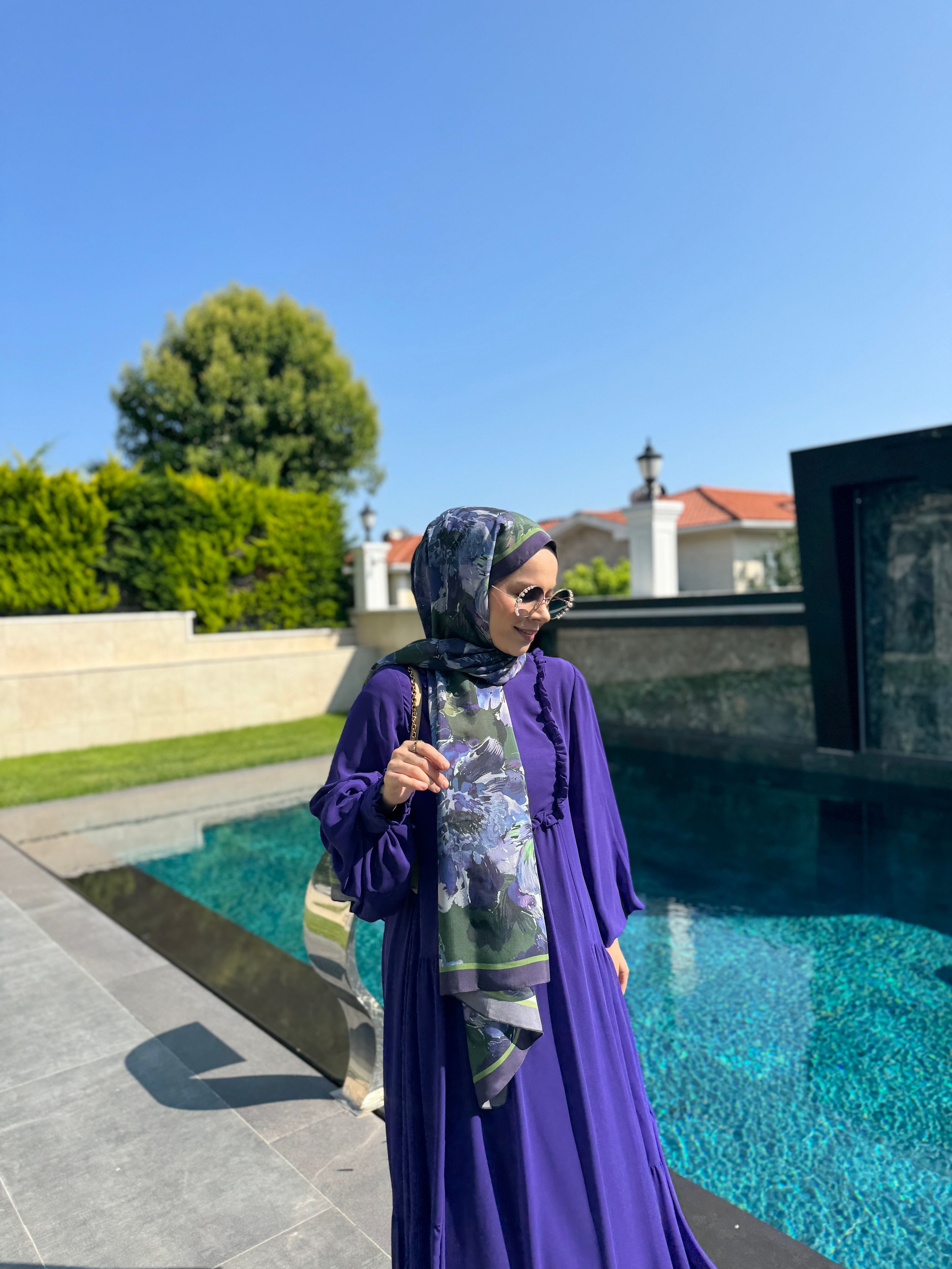 DREAM ŞİFON ELBİSE MOR