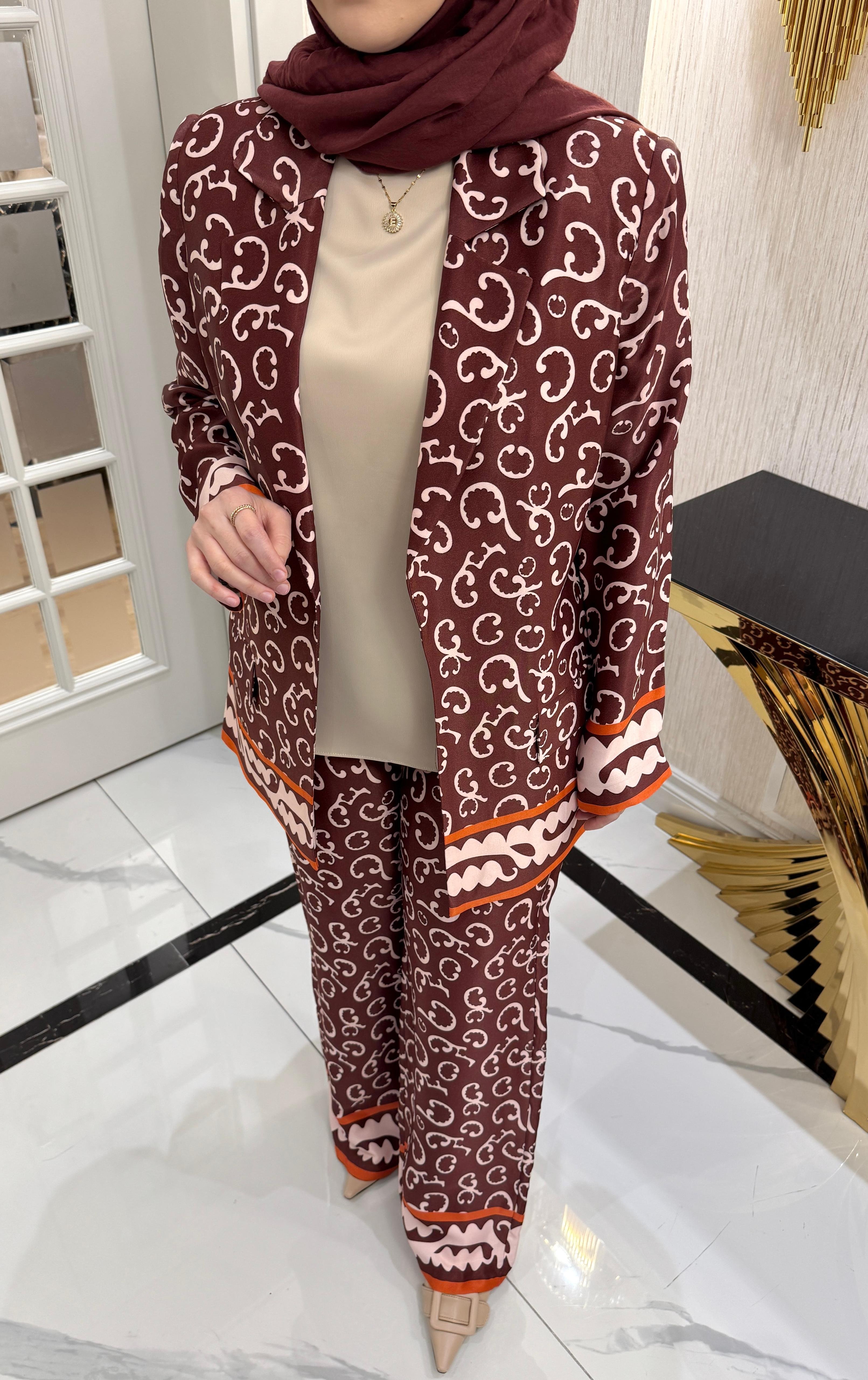 %100 VİSKON 3'LÜ BLAZER TAKIM BORDO